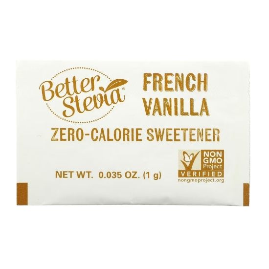 Better Stevia Packets, French Vanilla, 75 packets, NOW Foods - Vitax.ro