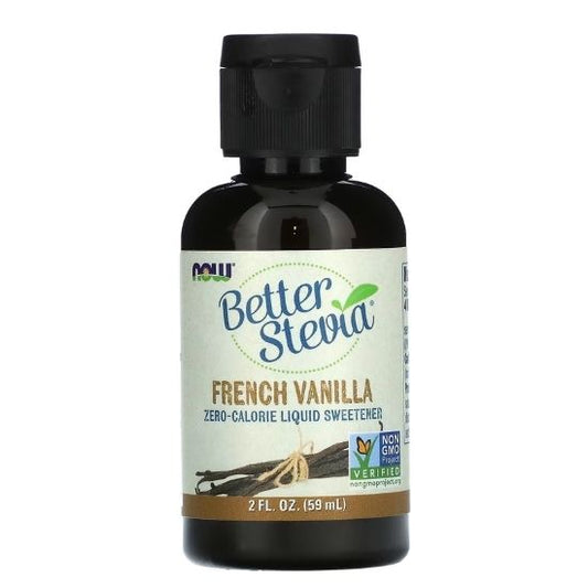 Better Stevia Liquid, French Vanilla, 59 ml, NOW Foods - Vitax.ro