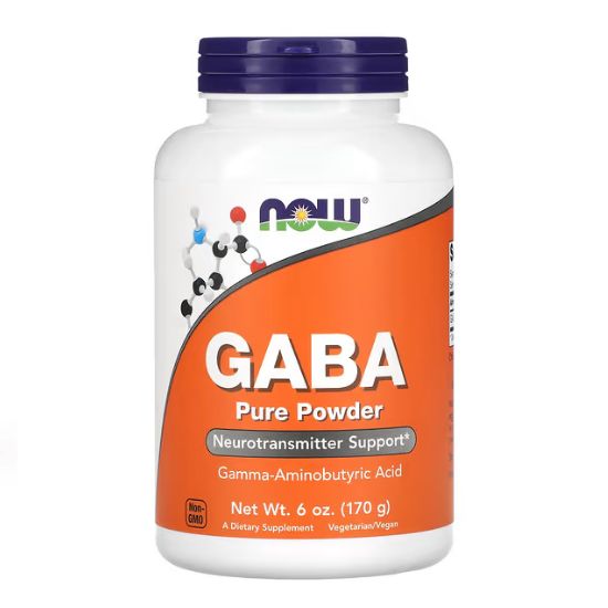 GABA, Pure Powder, 170g, NOW Foods - Vitax.ro