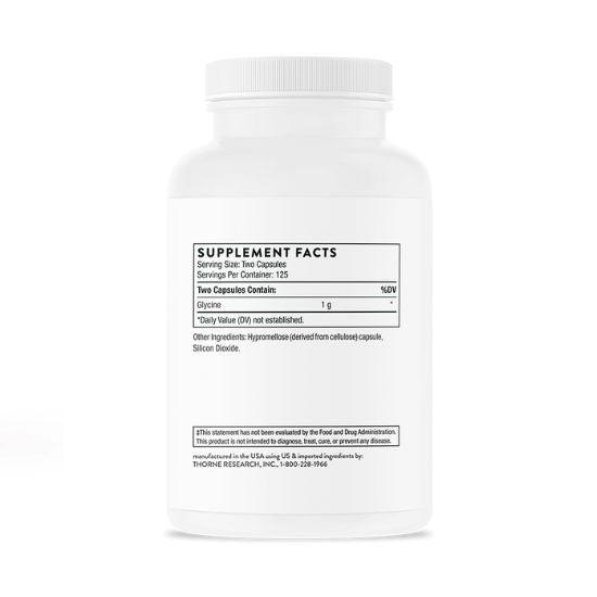 Glycine, 1000mg, 250 capsule, Thorne Research - Vitax.ro