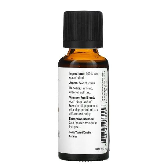 Essential Oil, Grapefruit Oil, 30 ml, NOW Foods - Vitax.ro