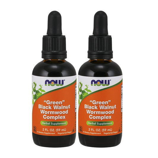 Pachet Green Black Walnut Wormwood Complex - 59 ml, NOW Foods - Vitax.ro