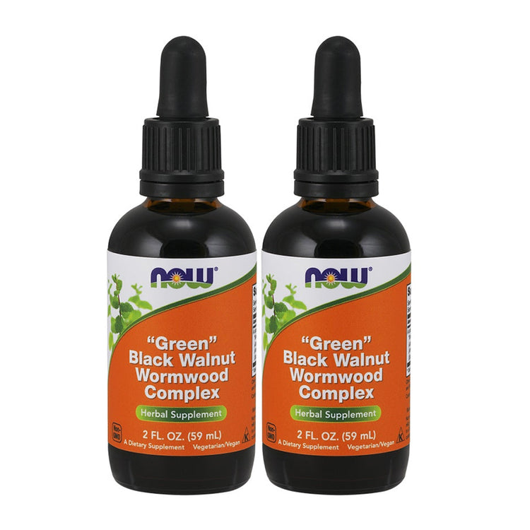 Pachet Green Black Walnut Wormwood Complex - 59 ml, NOW Foods - Vitax.ro