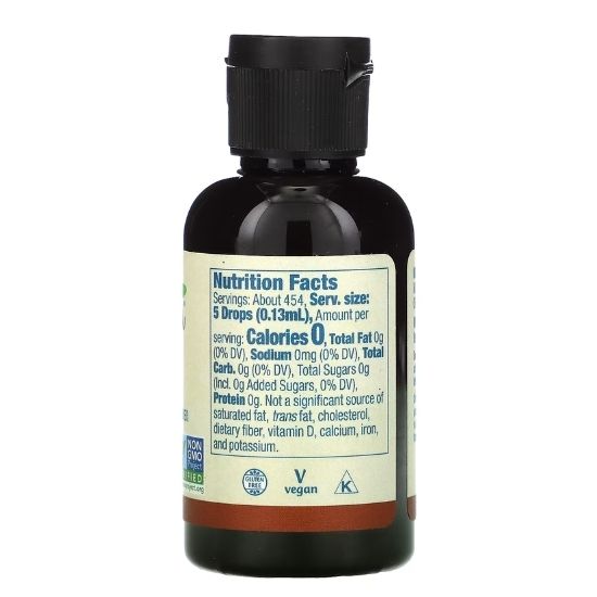 Better Stevia Liquid, Hazelnut, 59 ml, NOW Foods - Vitax.ro