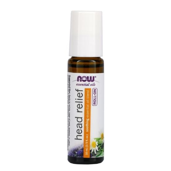 Essential Oil, Head Relief Blend Roll-On, 10 ml, NOW Foods - Vitax.ro