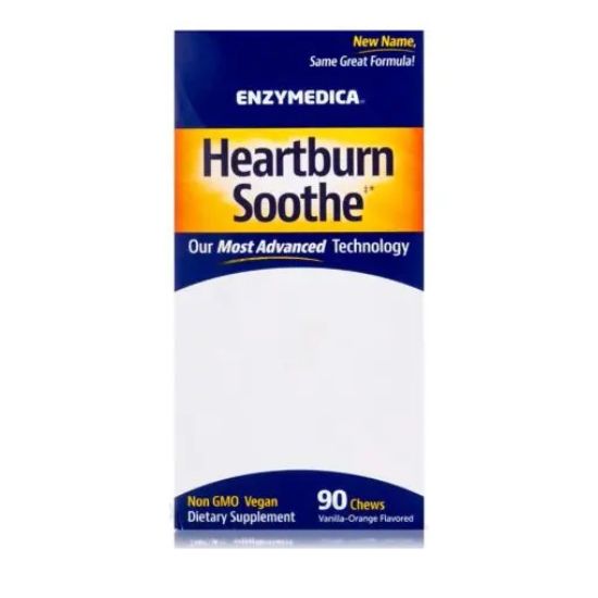 Heartburn Soothe, Vanilla-Orange, 90 chewable tablets, Enzymedica - Vitax.ro