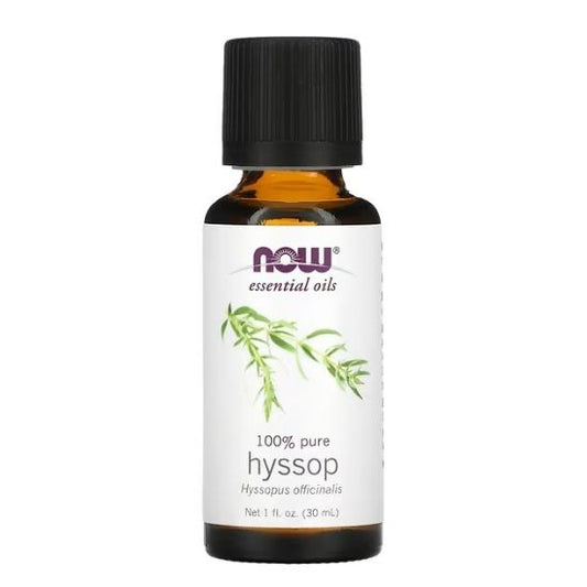 Essential Oil, Hyssop Oil, 30 ml, NOW Foods - Vitax.ro