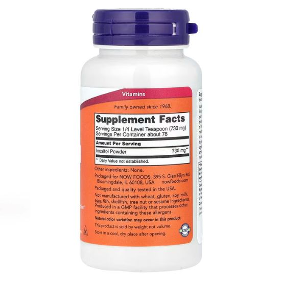 Inositol, Powder, 57g, NOW Foods - Vitax.ro