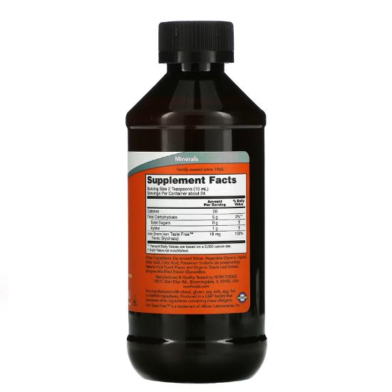 Liquid Iron, 237 ml, NOW Foods - Vitax.ro