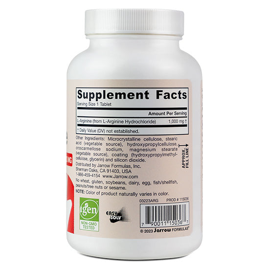 Arginine, 1000mg, 100 tabs, Jarrow Formulas - Vitax.ro