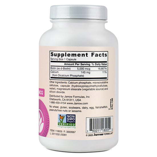 Biotin, 5000mcg, 100 caps, Jarrow Formulas - Vitax.ro