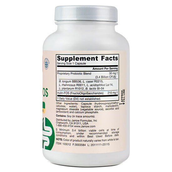 Jarro-Dophilus + FOS, 200 caps, Jarrow Formulas - Vitax.ro