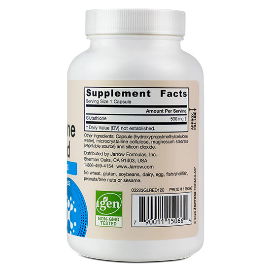 Glutathione Reduced, 500mg, 120 vcaps, Jarrow Formulas - Vitax.ro