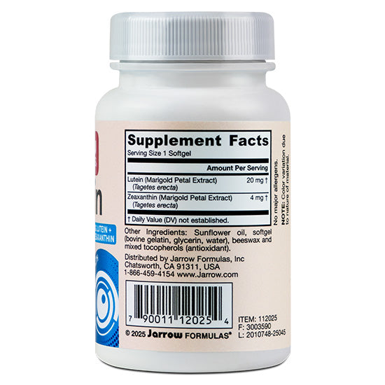 Lutein, 20mg, 60 capsule moi, Jarrow Formulas - Vitax.ro
