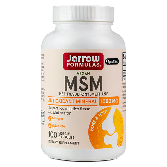 MSM (Methyl-Sulfonyl-Methane Sulfur), 1000mg, 100 vcaps, Jarrow Formulas - Vitax.ro