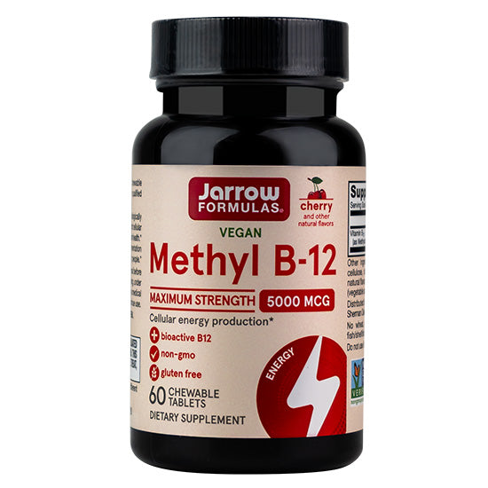Methyl B-12, 5000mcg (Cherry), 60 chewable tabs, Jarrow Formulas - Vitax.ro
