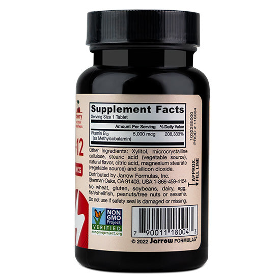 Methyl B-12, 5000mcg (Cherry), 60 chewable tabs, Jarrow Formulas - Vitax.ro