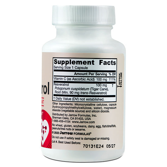 Resveratrol, 100mg, 60 capsule vegetale, Jarrow Formulas - Vitax.ro