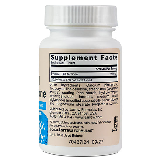 S-Acetyl L-Glutathione, 100mg, 60 tabs, Jarrow Formulas - Vitax.ro