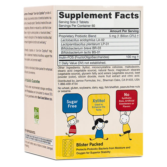 Yum-Yum Dophilus, 1 Billion, 120 chewable tabs, Jarrow Formulas - Vitax.ro