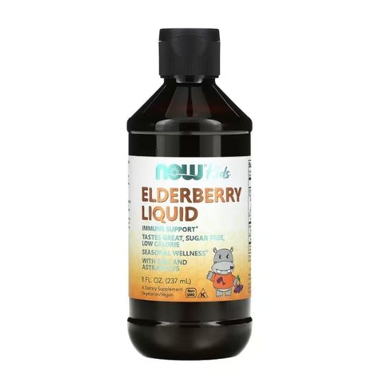 Elderberry Liquid for Kids, 237 ml, NOW Foods - Vitax.ro