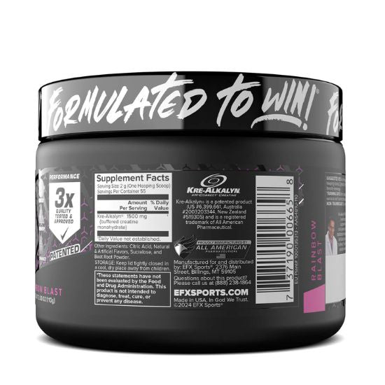 Kre-Alkalyn EFX Powder, Rainbow Blast, 110g, EFX Sports - Vitax.ro
