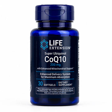 Super Ubiquinol CoQ10 200mg with Enhanced Mitochondrial Support, 30 softgels, Life Extension
