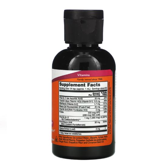 Vitamin B-12 Liquid B-Complex, 59 ml, NOW Foods - Vitax.ro