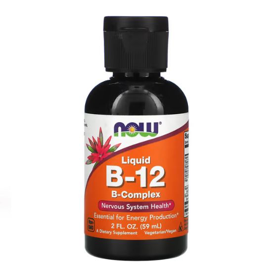 Vitamin B-12 Liquid B-Complex, 59 ml, NOW Foods - Vitax.ro