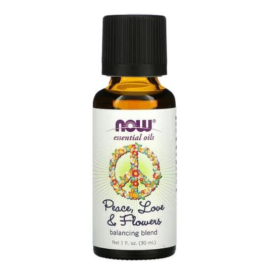 Essential Oil, Peace Love & Flowers Oil Blend, 30 ml, NOW Foods - Vitax.ro