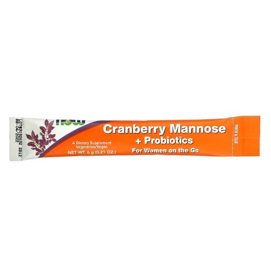 Cranberry Mannose + Probiotics, 24 packets, NOW Foods - Vitax.ro