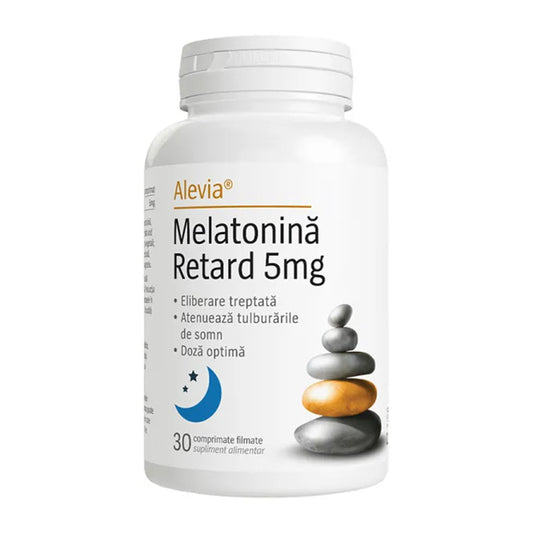 Melatonina Retard 5 mg, Alevia, 90 Comprimate - Vitax.ro