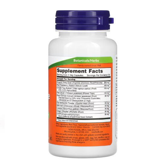 Menopause Support, 90 vcaps, NOW Foods - Vitax.ro
