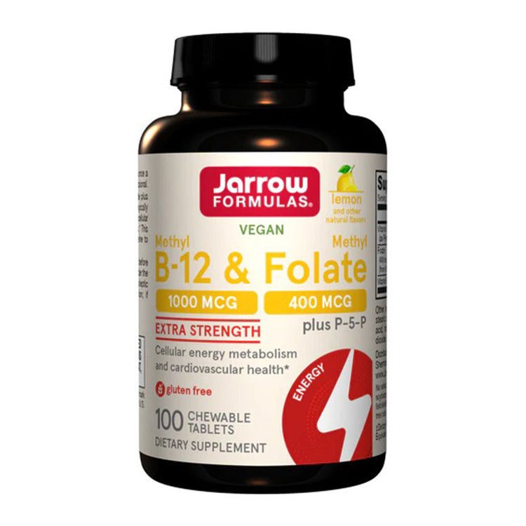 Methyl B-12 & Methyl Folate, 400mcg Lemon - 100 Lozenges - Vitax.ro