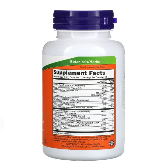 Mood Support with St. John's Wort, 90 vcaps, NOW Foods - Vitax.ro