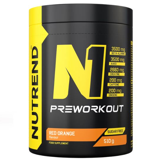 N1 Pre-Workout, Red Orange, 510g, Nutrend - Vitax.ro