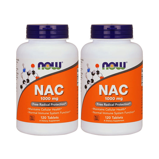 Pachet NAC, 1000mg - 120 tabs, NOW Foods - Vitax.ro