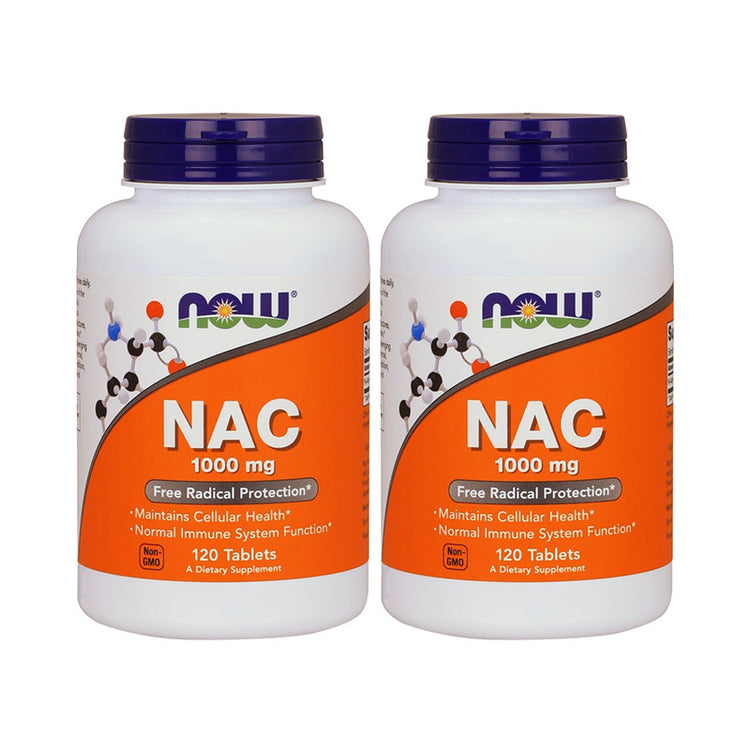 Pachet NAC, 1000mg - 120 tabs, NOW Foods - Vitax.ro