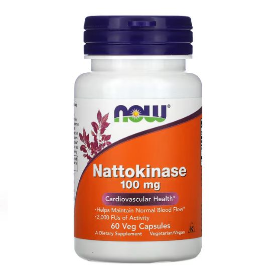 Nattokinase, 100mg, 60 vcaps, NOW Foods - Vitax.ro