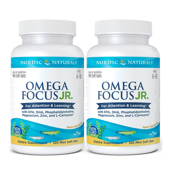 Pachet Omega Focus Junior 120 softgels, Nordic Naturals - Vitax.ro