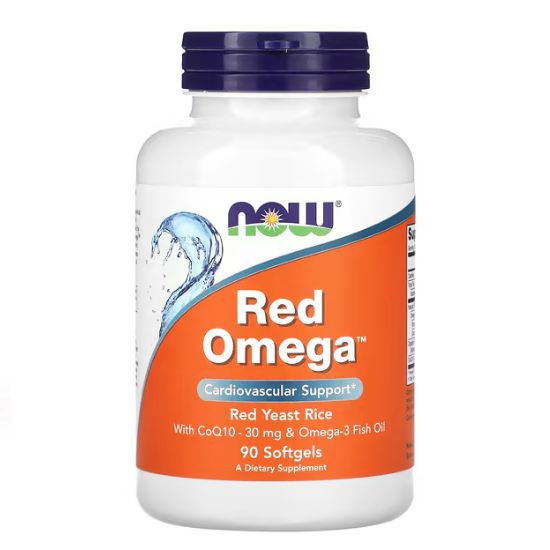 Red Omega (Red Yeast Rice), 90 softgels, NOW Foods - Vitax.ro