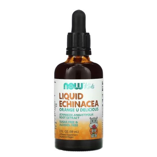 Echinacea Liquid for Kids, Orange Flavour, 59 ml, NOW Foods - Vitax.ro