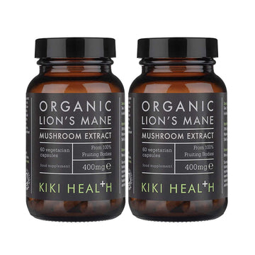 Pachet Lion's Mane's Extract Organic, 400mg, 60 vcaps, KIKI Health - Vitax.ro