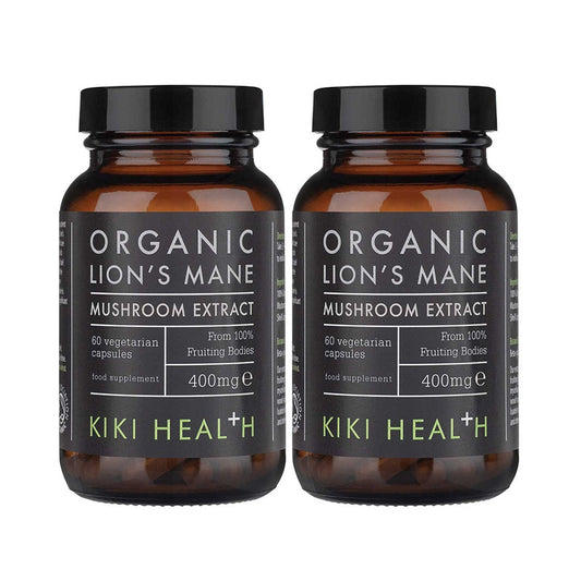 Pachet Lion's Mane's Extract Organic, 400mg, 60 vcaps, KIKI Health - Vitax.ro