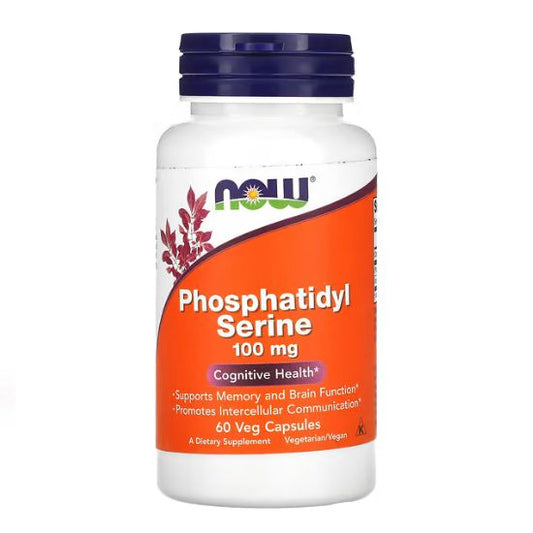 Phosphatidyl Serine, 100mg, 60 vcaps, NOW Foods - Vitax.ro