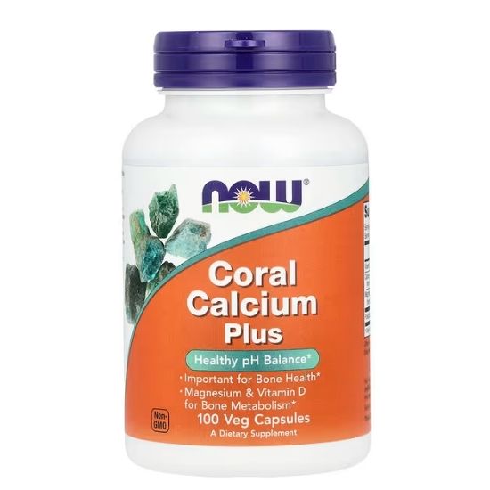 Coral Calcium Plus, 100 vcaps, NOW Foods - Vitax.ro