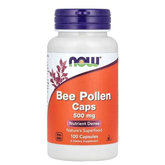 Bee Pollen, 500mg, 100 caps, NOW Foods - Vitax.ro