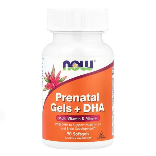Prenatal Gels + DHA, 90 softgels, NOW Foods - Vitax.ro