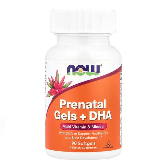 Prenatal Gels + DHA, 90 softgels, NOW Foods - Vitax.ro