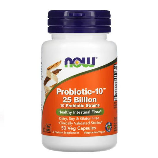 Probiotic-10, 25 Billion, 50 vcaps, NOW Foods - Vitax.ro